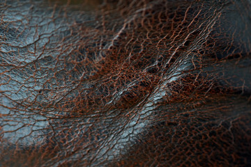 brown leather with creases vintage texture