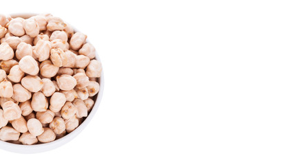 Low carbohydrates in assortment, chickpeas and oat flakes