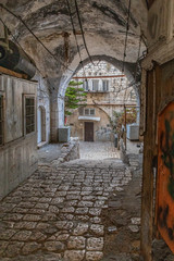 Fototapeta premium A Courtyard in The Holy City, Jerusalem, Israel