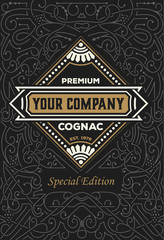 Liquor design packing. Vector layered