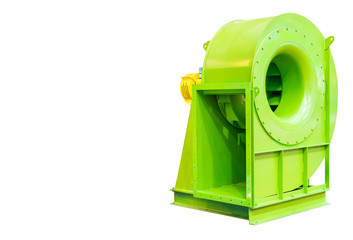 large or heavy industrial centrifugal blower isolated on white background with clipping path