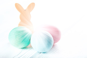 Colorful easter eggs. Happy Easter card