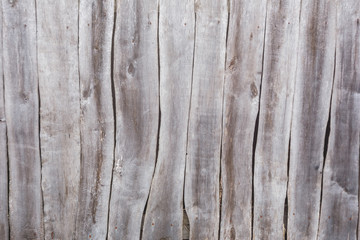 Texture of a gray curve fence from old boards