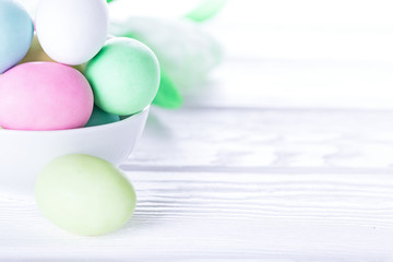 Colorful easter eggs. Happy Easter card