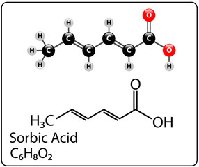 Sorbic Acid Molecule Structure