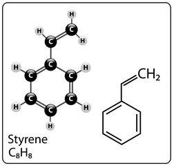 Styrene Molecule Structure