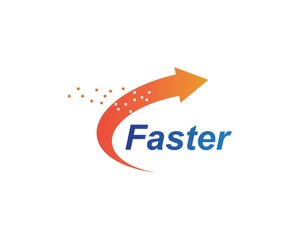 faster logo icon of automotive racing concept