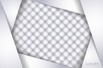 Modern luxury white textured layer overlap background