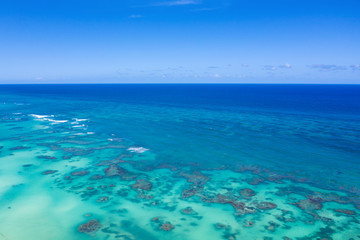 Fototapeta na wymiar Aerial view with Atlantic ocean with waves
