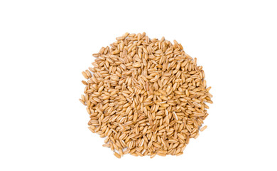 Oats heap isolated on white background. nutrition. bio. natural food ingredient.