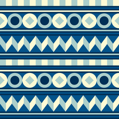 Retro style abstract geometric colored seamless pattern.