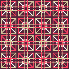 Retro style abstract geometric colored seamless pattern.