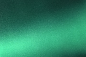 Abstract texture background, light shining on rough dark green metallic