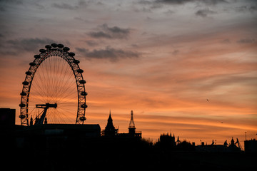 Sunset on the River Thames  - obrazy, fototapety, plakaty