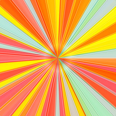 Colorful summer fun, starburst & sunburst vector background.