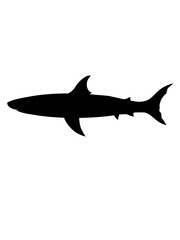 hai silhouette umriss kontur schwarz schwimmen tauchen wasser unterwasser meer räuber fressen gefährlich clipart design