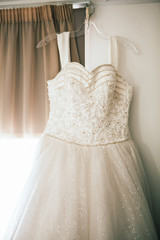 shot of elegant bridal dress 