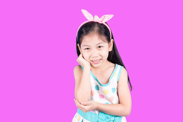 close up photo of cute little asian girl