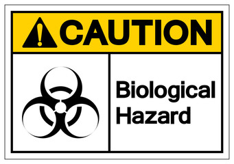 Caution Biological Hazard Symbol Sign, Vector Illustration, Isolate On White Background Label. EPS10