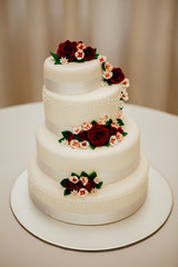 Obraz na płótnie Canvas Shot of Wedding cake and decoration
