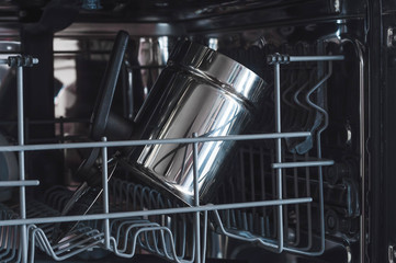 Dishwasher as the efficient use of resources for domestic and everyday activities.