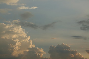 cloud on dramatic sunset sky background