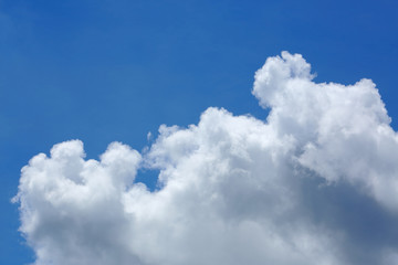 cloud on clear blue sky background