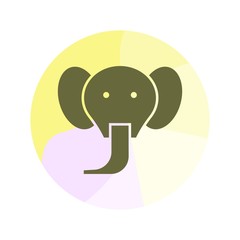 Unique and simple elephant illustration. Elephant icon. - vector