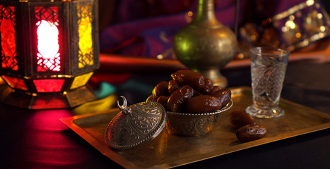 A traditional Iftar menu comprises fruits, juice, milk, dates and water. The holy month of Ramadan