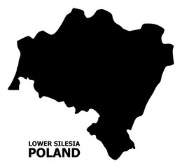 Vector Flat Map of Lower Silesia Province with Caption