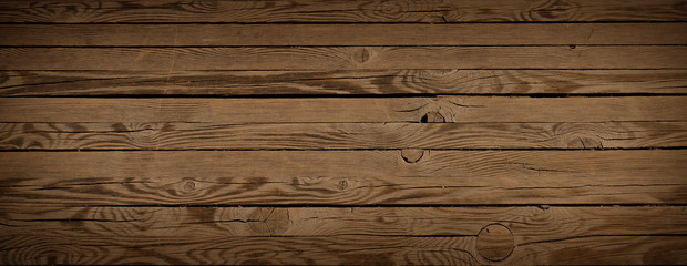 Horizontal wood textured background. Wooden planks on a wall or floor with grain and texture.