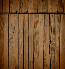 Horizontal wood textured background. Wooden planks on a wall or floor with grain and texture.