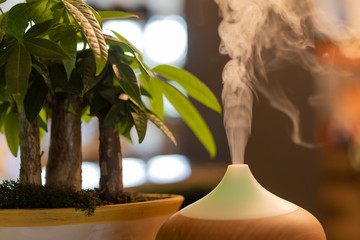 Smoke in a juice bar.
