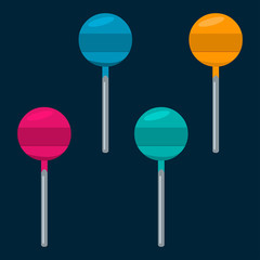 colorful sweet lollipops vector illustration 