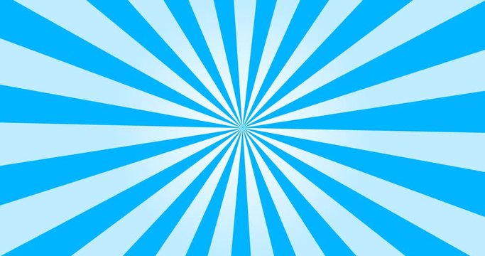 Sunray Background in Blue and White Rays Looping