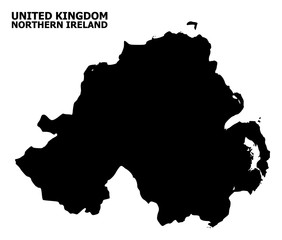 Vector Flat Map of Northern Ireland with Name