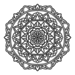 mandala flower illustration vector