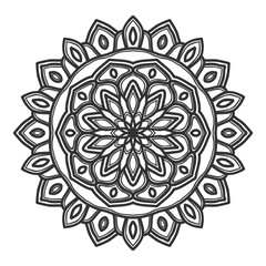 mandala flower illustration vector
