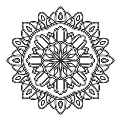 mandala flower illustration vector