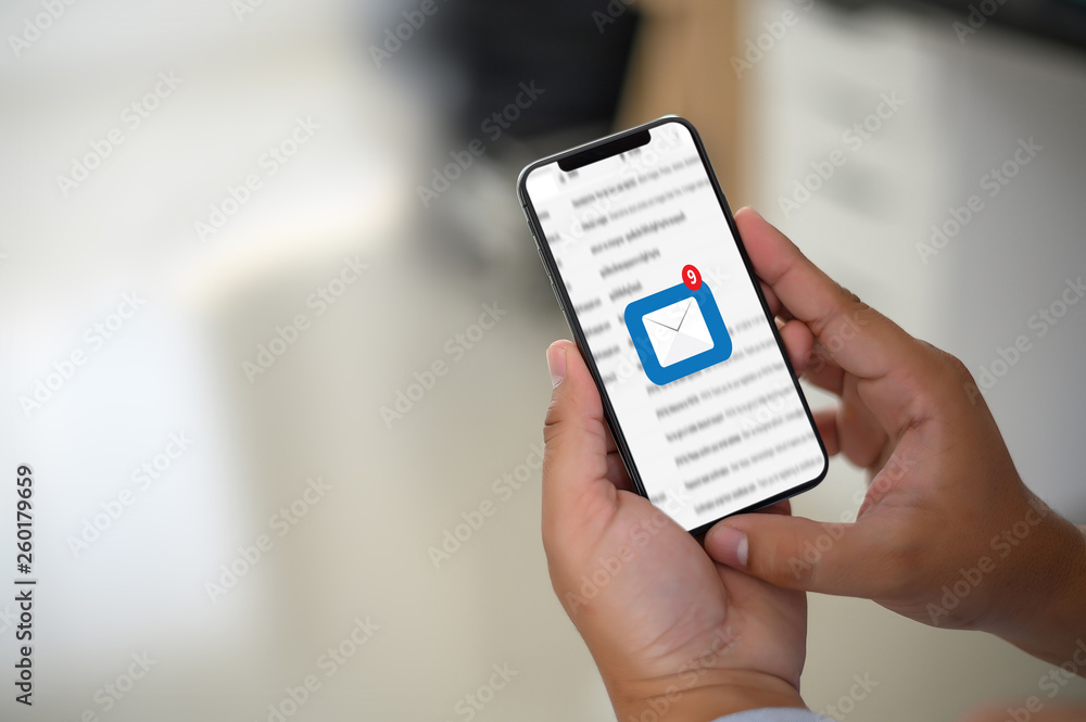 Aufkleber mail communication connection message to mailing contacts phone global letters concept