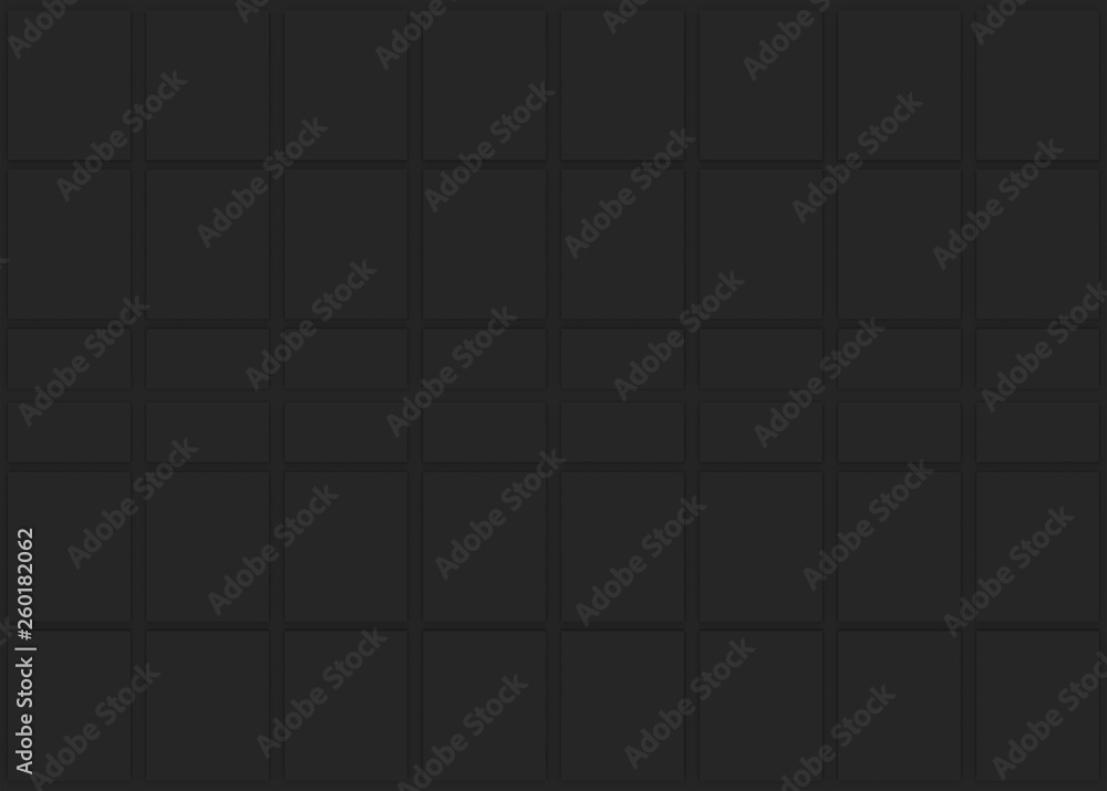 Poster 3d rendering. modern design dark random rectangular shape pattern wall background.