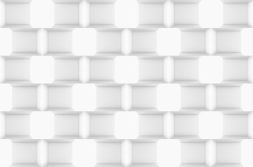 3d rendering. seamless modern luxurious square white brick square pattern wall background.