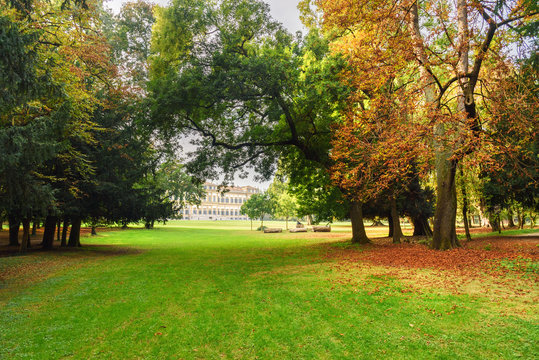 Royal Villa and Monza park. Italy