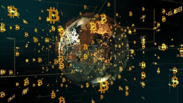 Bitcoin blockchain crypto currency digital encryption network for world money