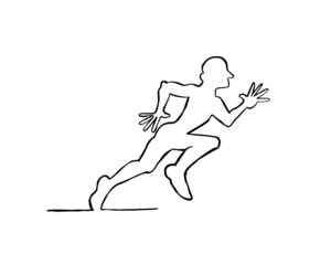 Running silhouette