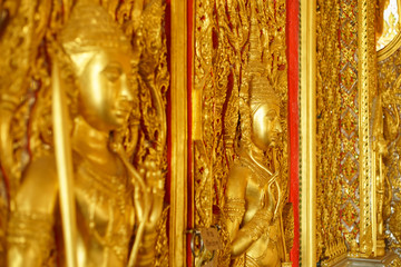 Ancient Thai craft art in Wat thasung.