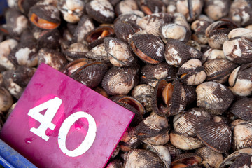 Seafood For Sale At Local Thai Market Street