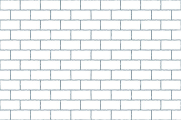 White brick wall. Vector background. Seamless pattern.