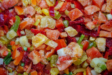 frozen bell peppers, stock up on winter food.
