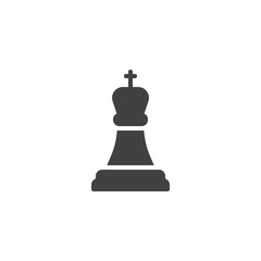 Chess king vector icon. filled flat sign for mobile concept and web design. Chess figure glyph icon. Business Strategy symbol, logo illustration. Pixel perfect vector graphics
